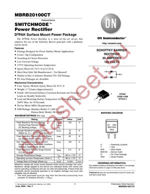 MBRB20100CT datasheet  